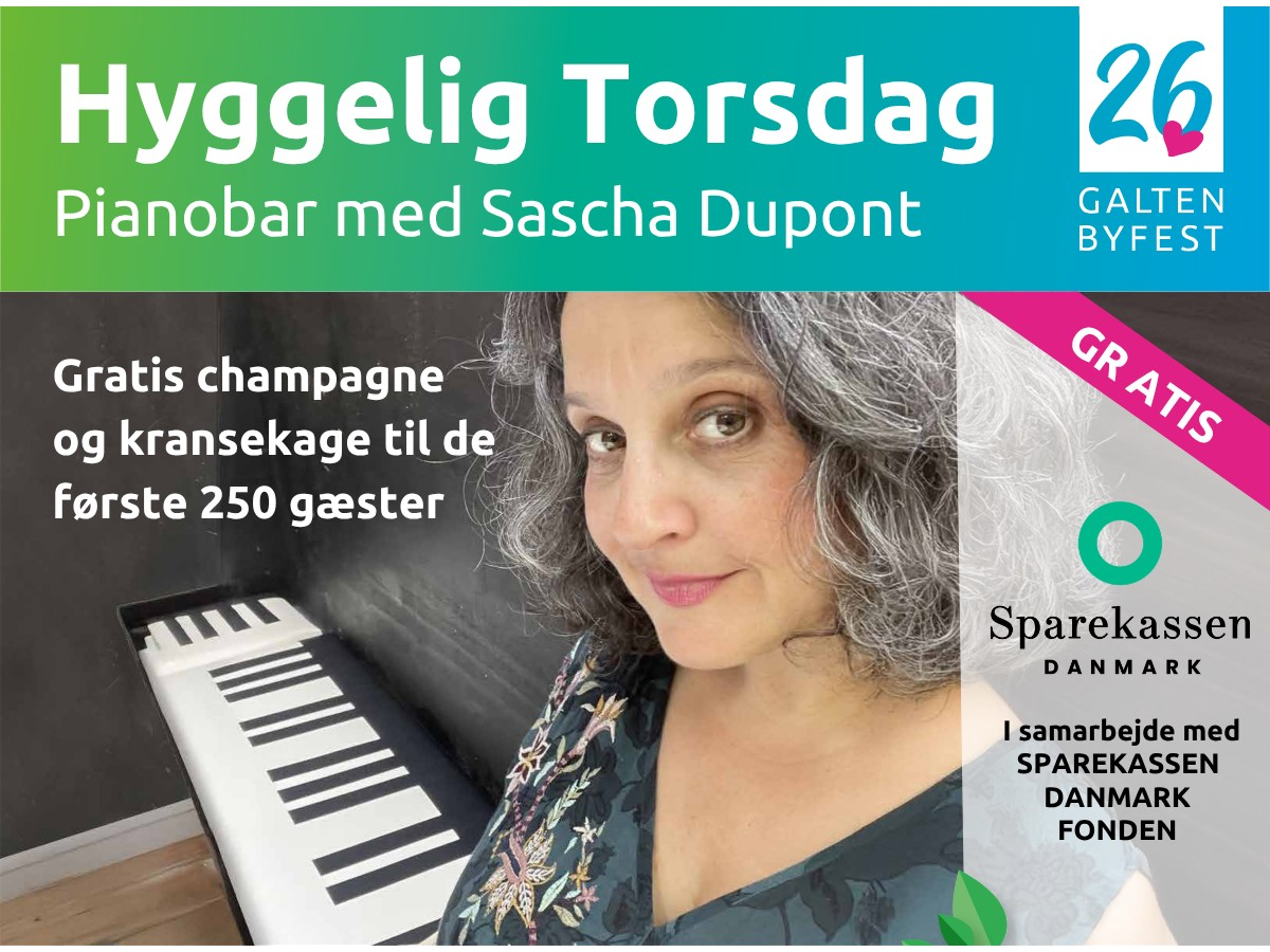 Hyggelig Torsdag – Pianobar med Sascha Dupont under Galten Byfest