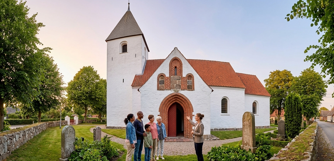 Guidet rundvisning ved en dansk landsbykirke – Kirkestafetten i Skovby