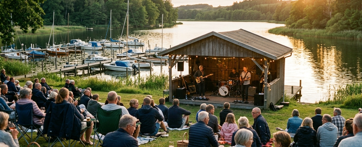 Sommeraften-havnekoncert ved Havnepavillonen på Ry Havn