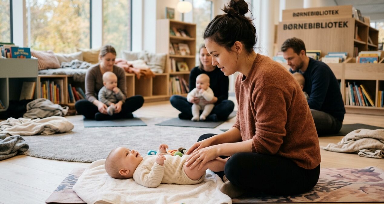 Babymassage og søvn på Hørning Bibliotek