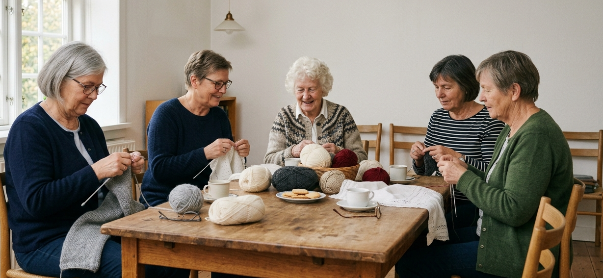 Strikkecafé i Storring starter om mandagen